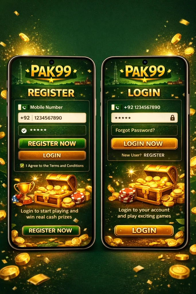 Pk99 Game register & Login image